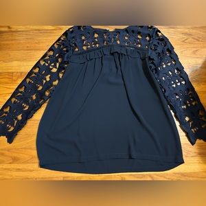 Loft flowy cutout blouse like new